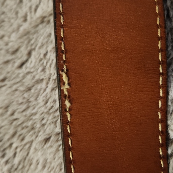 Tommy Bahama D ring belt orange cotton and tan leather golf - Picture 9 of 10